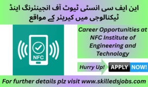 Career Opportunity at NFC Institute of Engineering and Technology