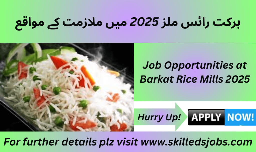 Sales Production Manager at Barkat Rice Mills 2025