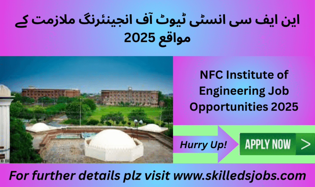 NFC Institute of Engineering Multan job advertisement 2025